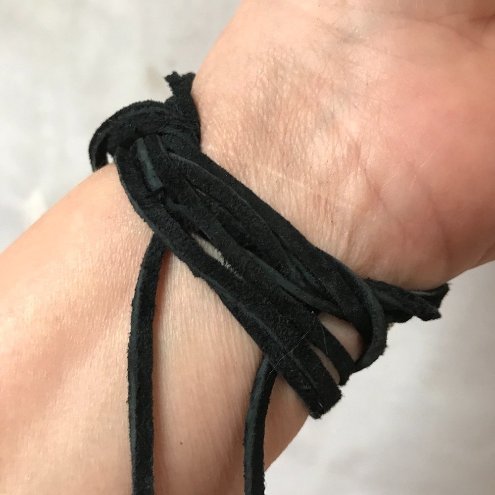 Floral Antique Tie Wrap Bracelet Sterling Silver 925 Kirk Stieff Cuff Yoga Boho - Picture 6 of 11